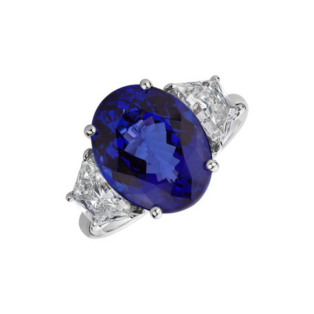 Diamond ring with Tanzanite Galaxy Desire
