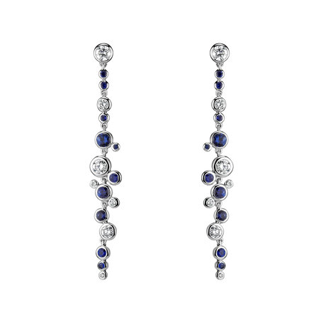 Diamond earrings and Sapphire Heaven Waterfall