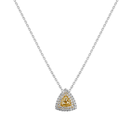 Necklace with yellow and white diamonds Sunny Days