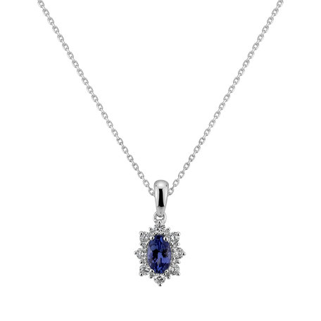 Diamond pendant with Tanzanite Royal Aurora