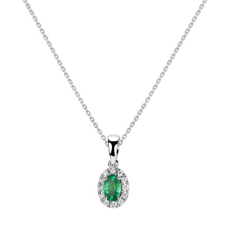 Diamond pendant with Emerald Princess Essence