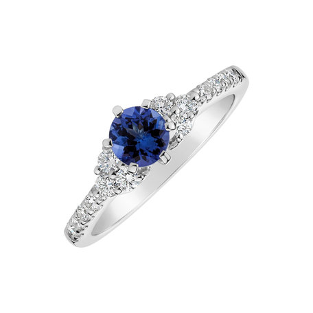 Diamond ring with Tanzanite Glacial Luxury