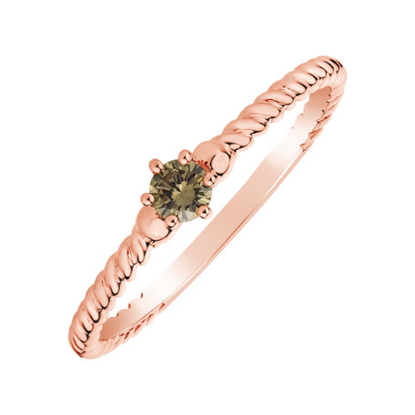 Ring with brown diamond Unique Joy