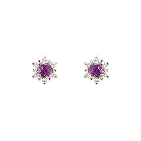 Diamond earrings with Sapphire Snow Star