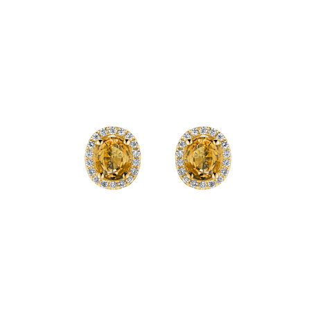 Diamond earrings with Sapphire Princess of Wales
