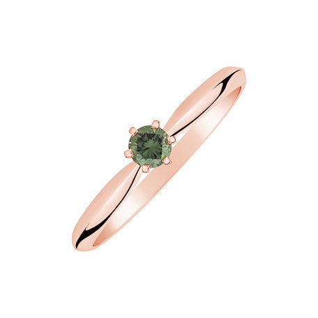 Ring with green diamonds Eternal Joy