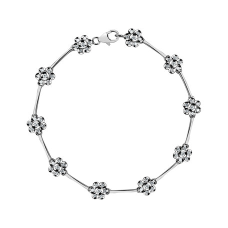 Bracelet with diamonds Flowers Line