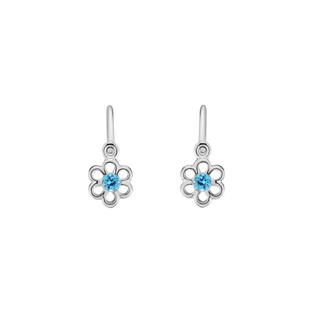 Earrings with Topaz Printemps