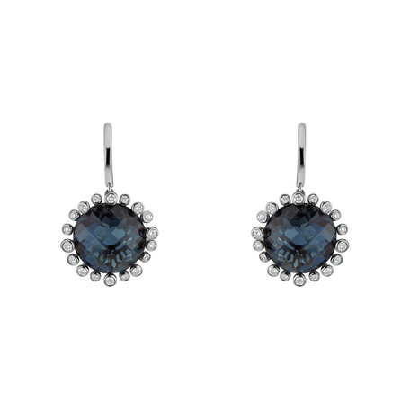 Diamond earrings with Topaz Sandra