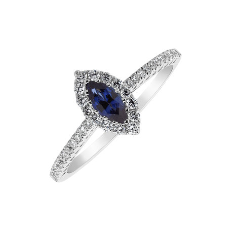 Diamond ring with Sapphire Aarliss