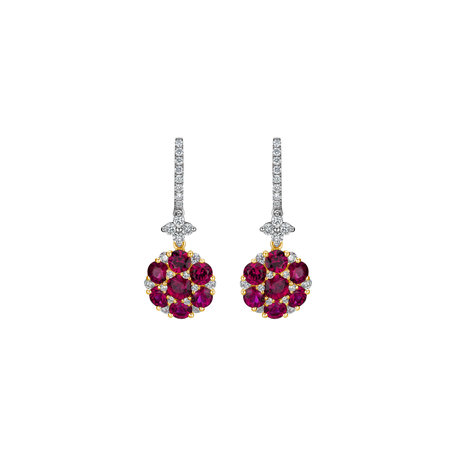 Diamond earrings and Ruby Latonya