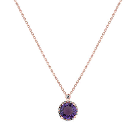 Diamond pendant with Amethyst Mystic Opulence
