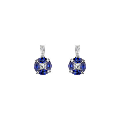 Diamond earrings and Sapphire Rio De Janeiro