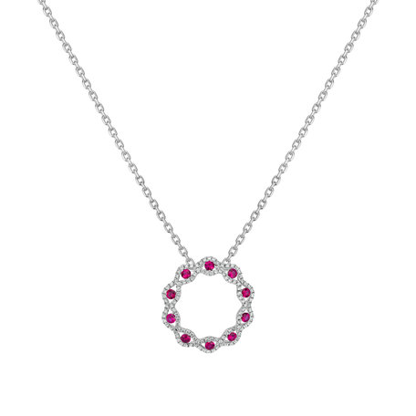 Diamond pendant with Ruby Laronda