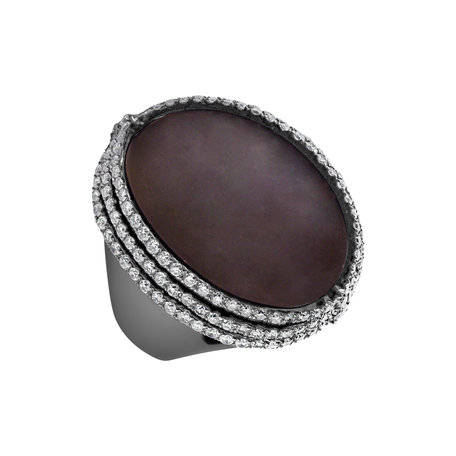 Ring with Moonstone and diamonds Elon