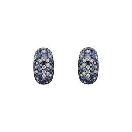 Diamond earrings and Sapphire Chasity