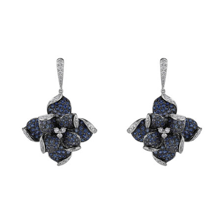 Diamond earrings and Sapphire Rossini