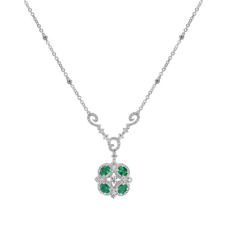 Diamond necklace with Emerald Halfyard