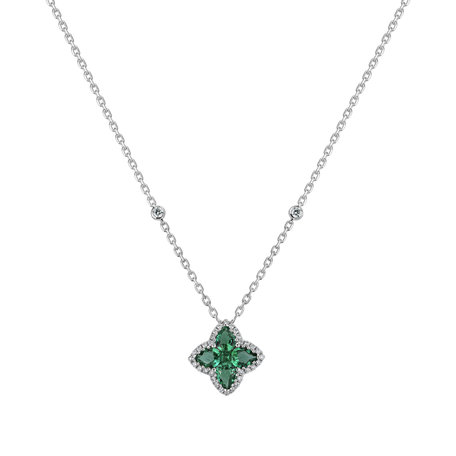Diamond necklace with Emerald Emerald Enchantment