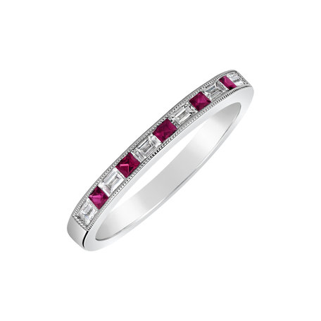 Diamond ring with Ruby Journey