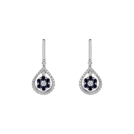 Diamond earrings and Sapphire Juniper