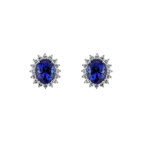 Diamond earrings with Tanzanite Queen Empire