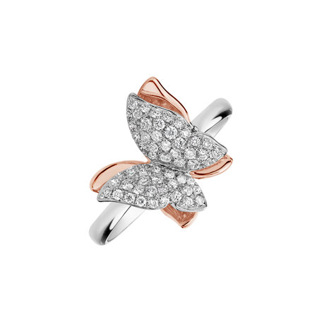 Diamond ring Butterfly Spirit