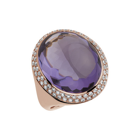 Diamond rings with Amethyst Floralle