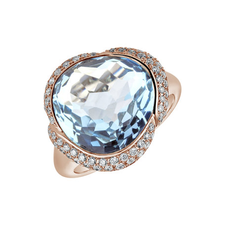 Diamond ring with Topaz Marvelou Allure
