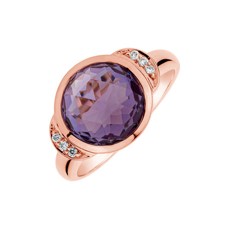 Diamond rings with Amethyst Mistress Gentility