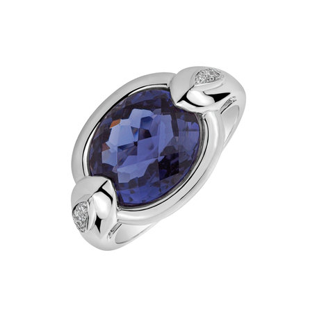 Ring with Iolite and diamonds Mistress Ocean