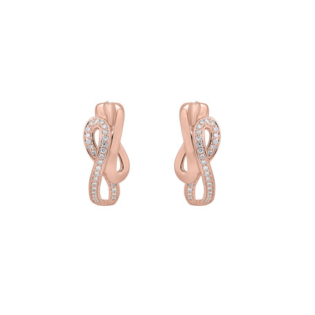 Diamond earrings Double Infinity