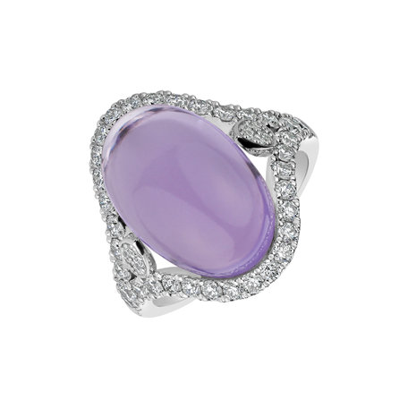Diamond rings with Amethyst Sparkling Desire