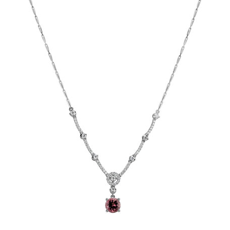 Diamond necklace with Topaz Goddess of Fire