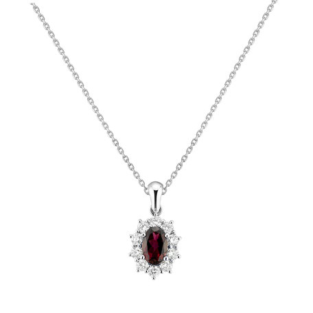Diamond pendant with Turmalinem Goddess Elegance