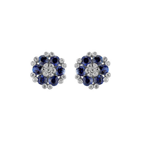 Diamond earrings and Sapphire The Ruby Garden