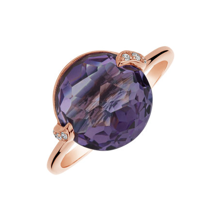 Diamond rings with Amethyst Dream Space