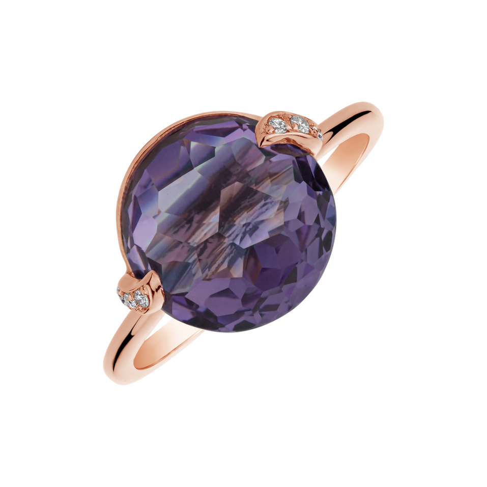 Diamond rings with Amethyst Dream Space