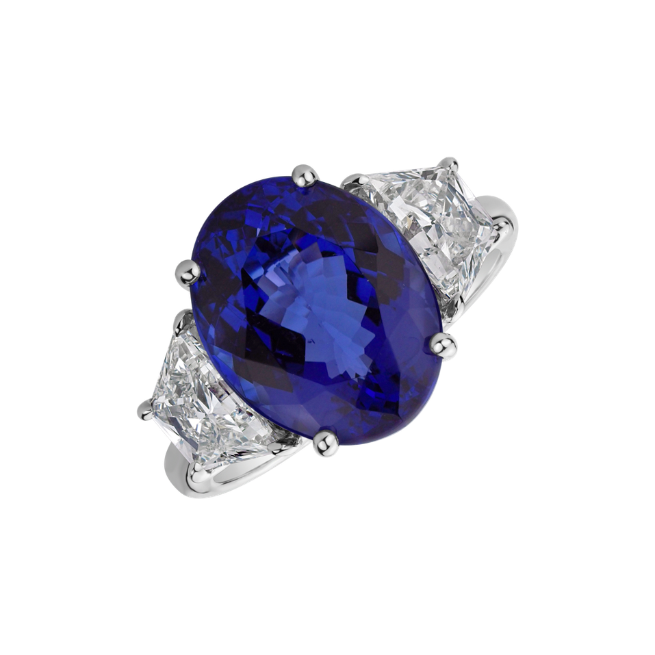 Diamond ring with Tanzanite Galaxy Desire
