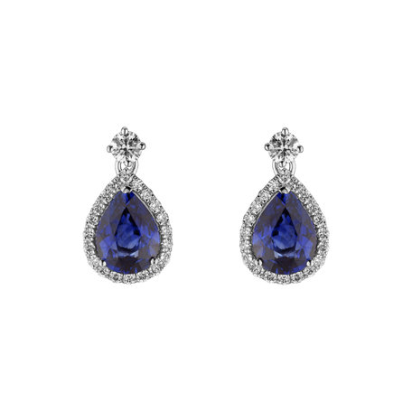 Diamond earrings with Sapphire Shine Secret