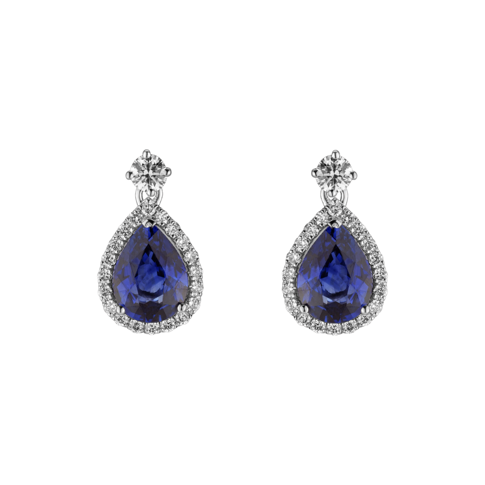 Diamond earrings with Sapphire Shine Secret