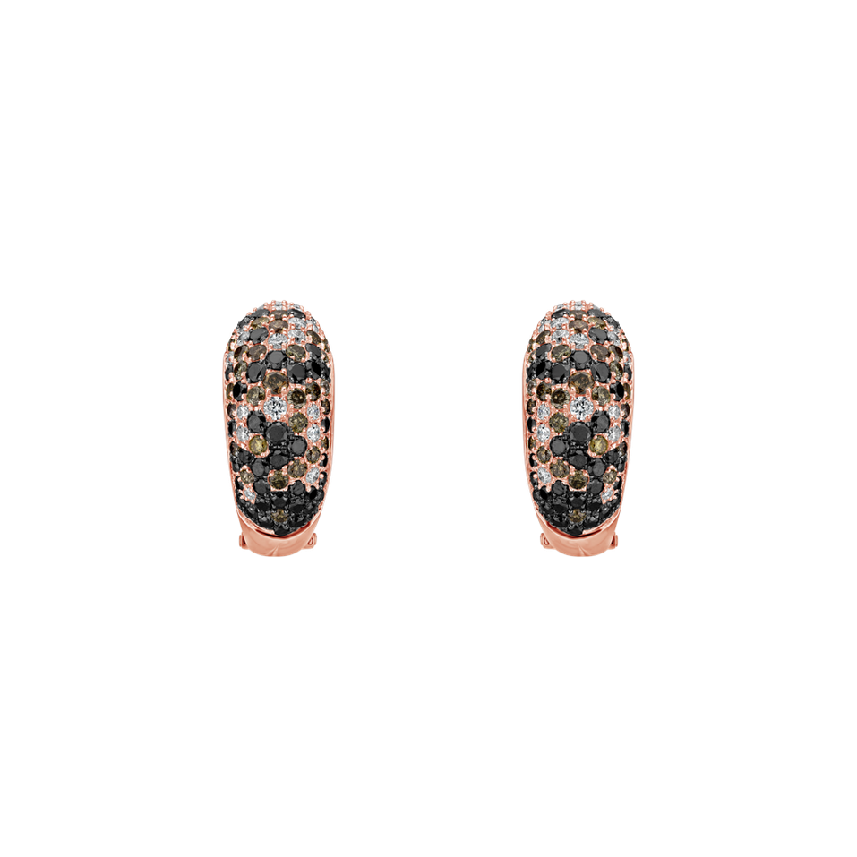 Earrings with coloured diamonds Inferno Angel