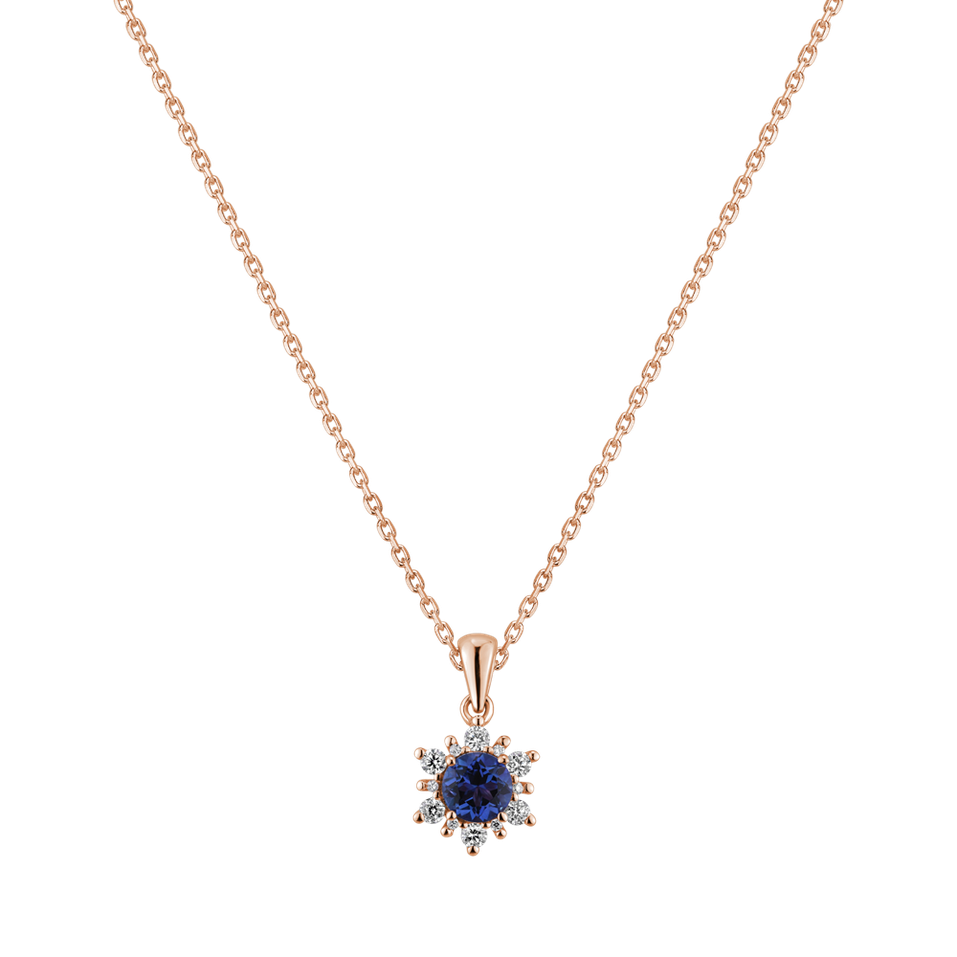Diamond pendant with Tanzanite Snow Star