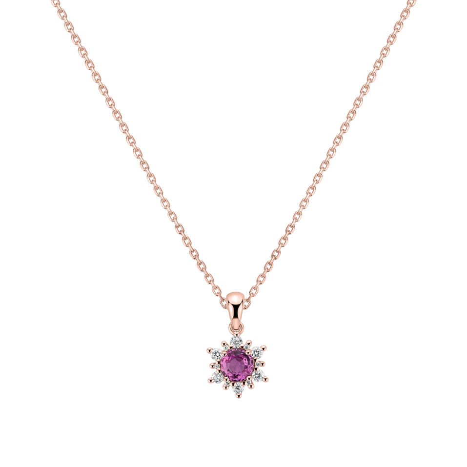 Diamond pendant with Sapphire Snow Star