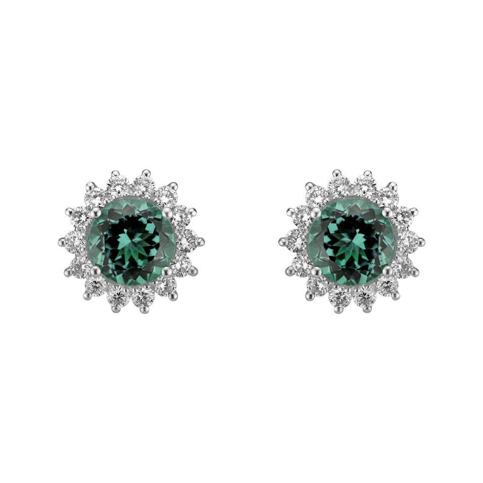 Diamond earrings with Tourmaline Stellar Hope