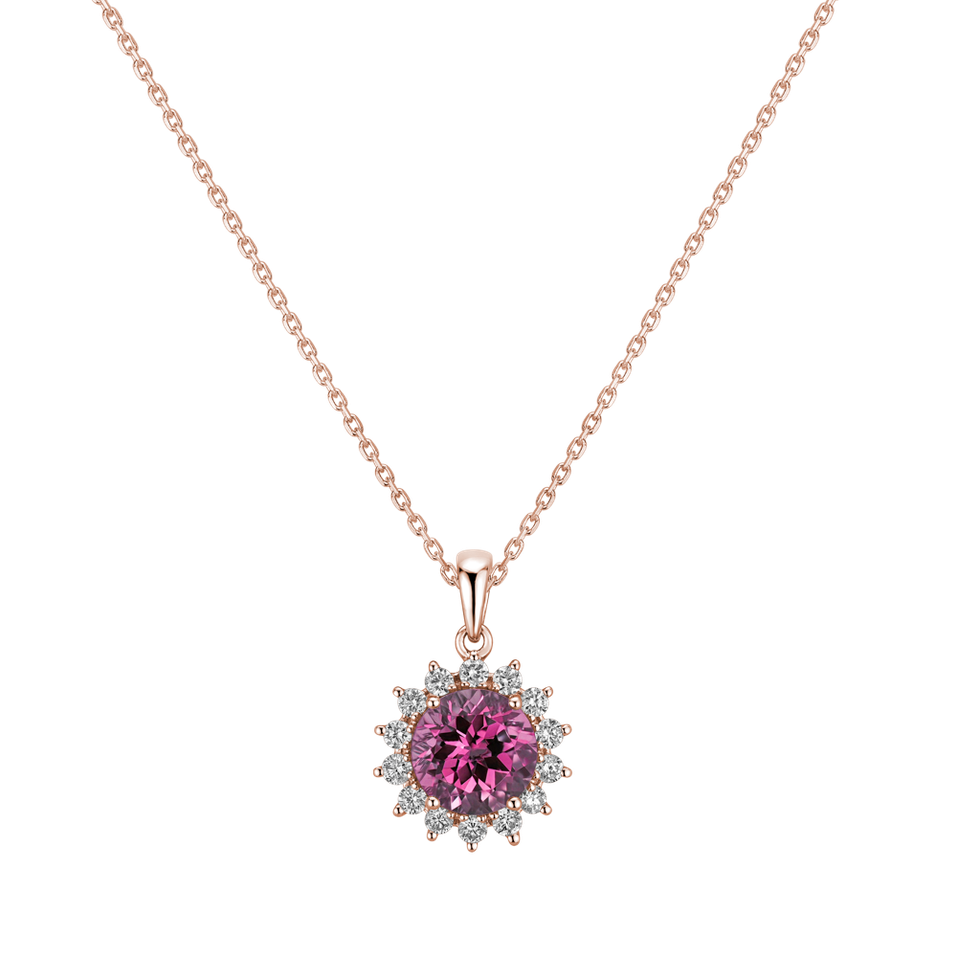 Diamond pendant with Turmalinem Magical Flora