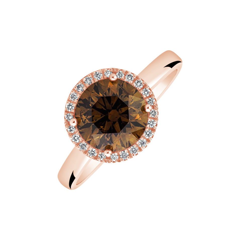 Ring with brown and white diamonds Tucker