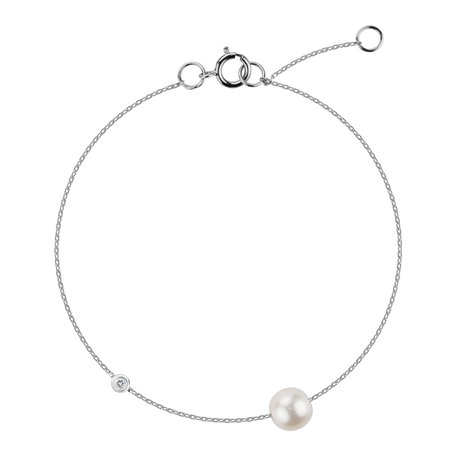 Diamond bracelet with pearl Stunning Lake