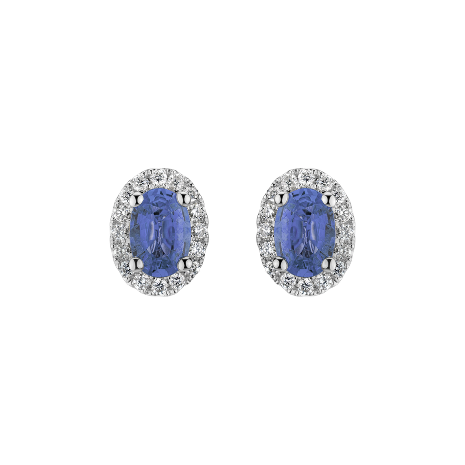 Diamond earrings with Sapphire Imperial Allegory