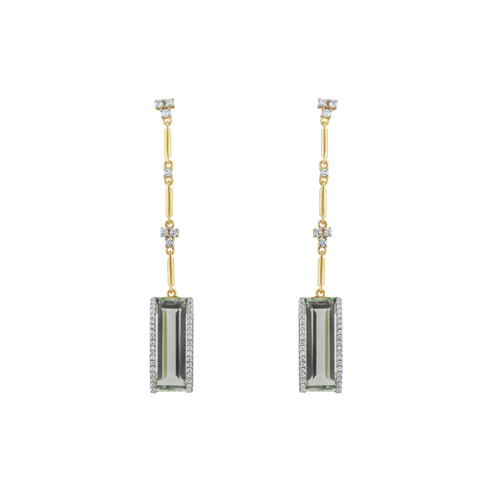 Diamond earrings with Amethyst Important Member